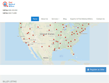 Tablet Screenshot of findmedicalbillers.com